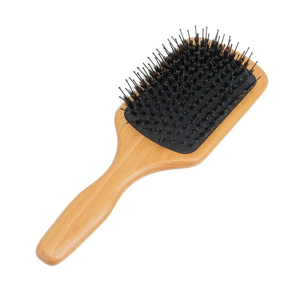 Wooden Bristle Paddle Hairbrush