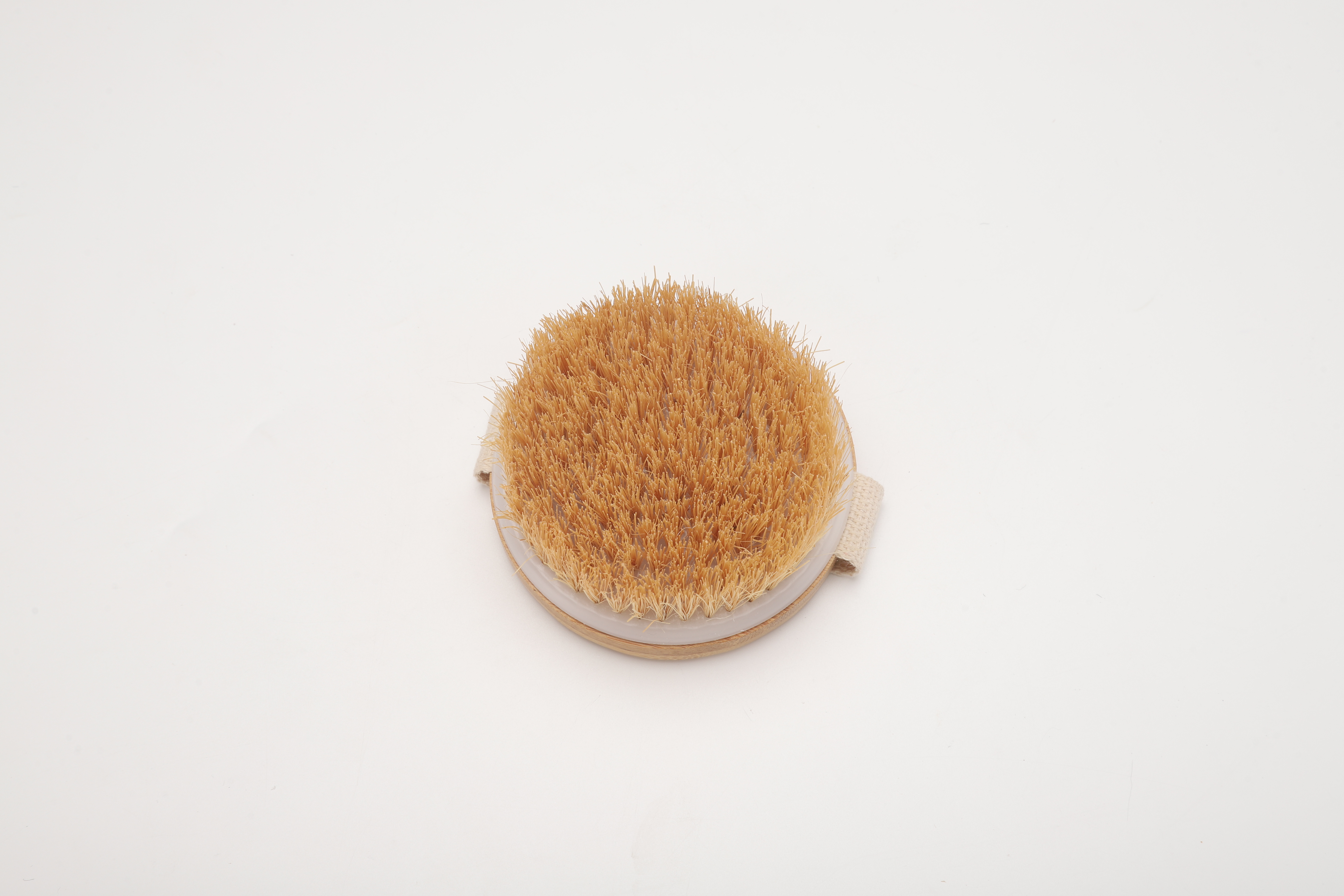 Bamboo Sisal Handheld Brush with Hard Bristles