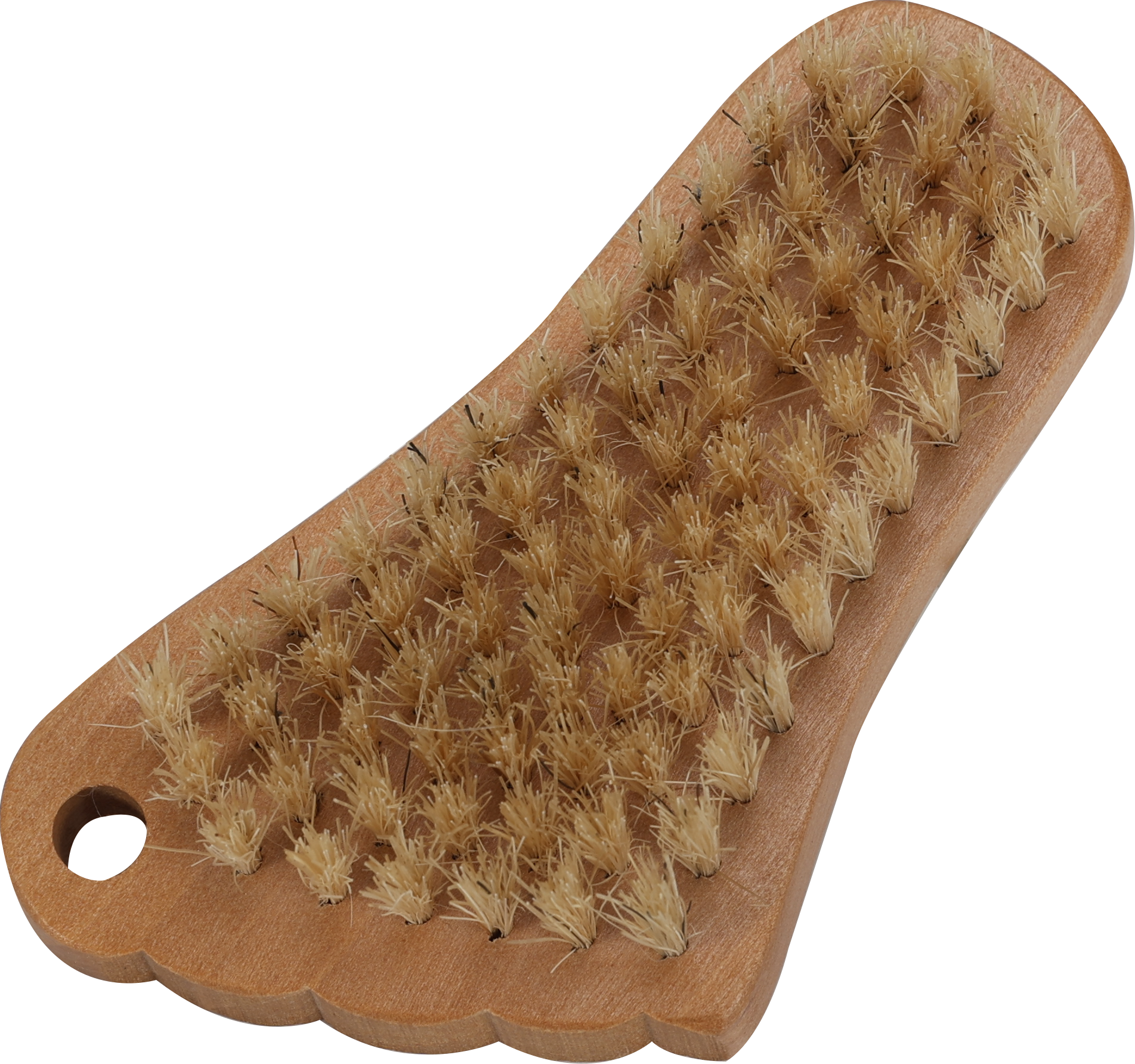 Mini foot-shaped shoe brush