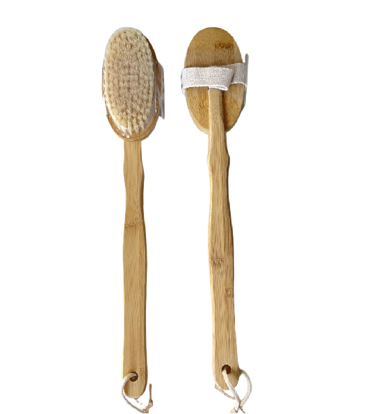 bamboo long handle bath brush