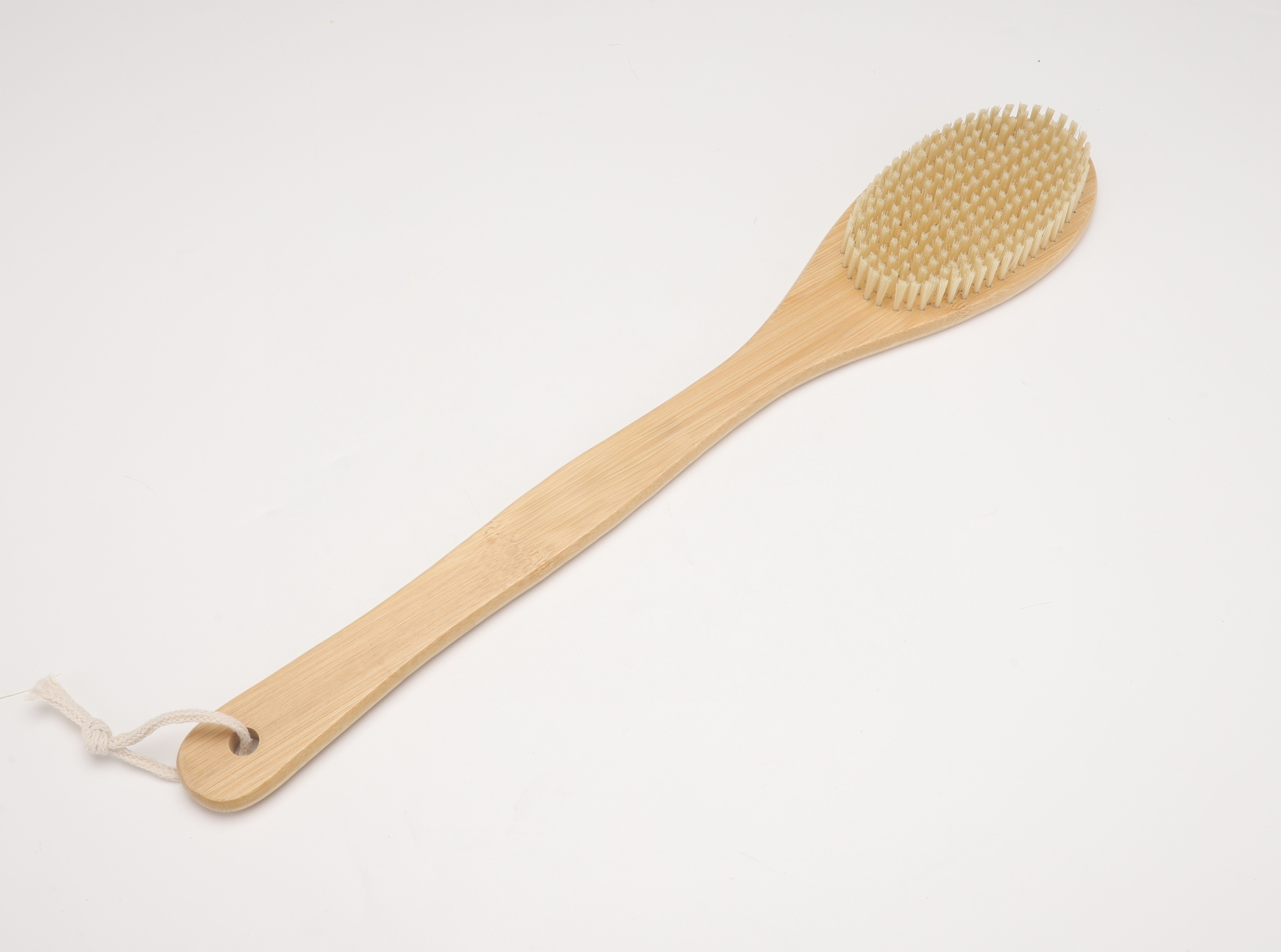 Custom Long Handle Natural Wooden Bath Brush Dry & Wet Body Brush Supplier, Comp