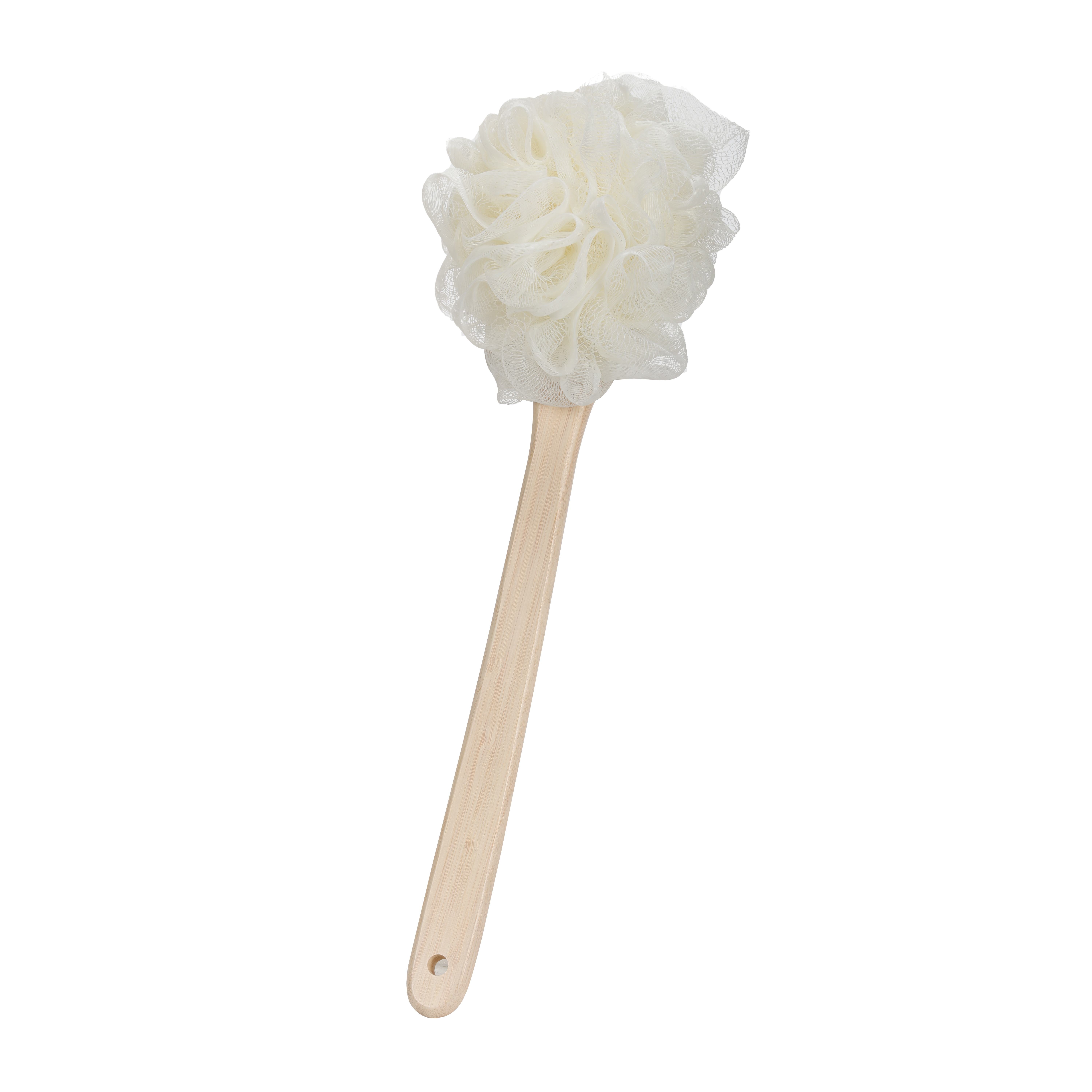 bamboo long handle bath ball brush