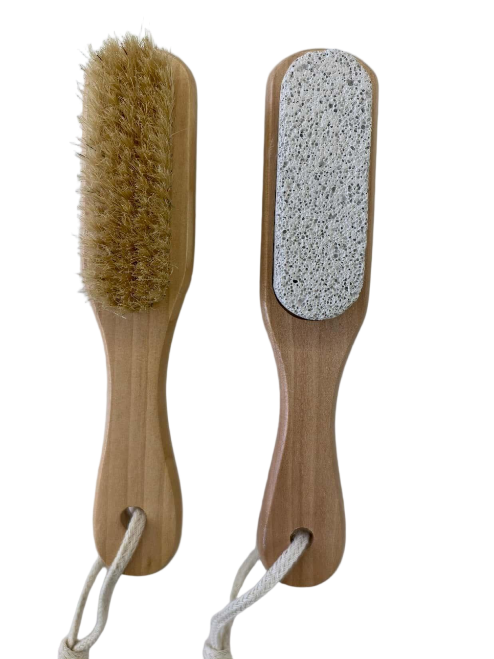  wooden double-sided pumice stone brush